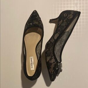 LK Bennett Black Lace Women's Shoes